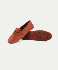 Sienna Red Suede Driving Shoes for Women