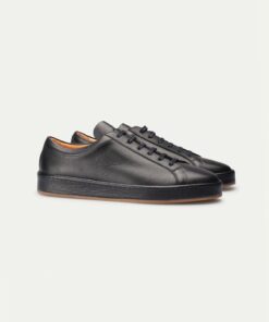 Navy Grain Leather Voyager Sneaker