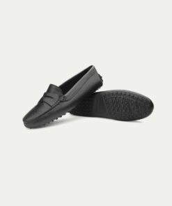 Black Leather Driving Shoes