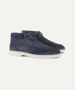 Steel Blue Suede Desert Boots