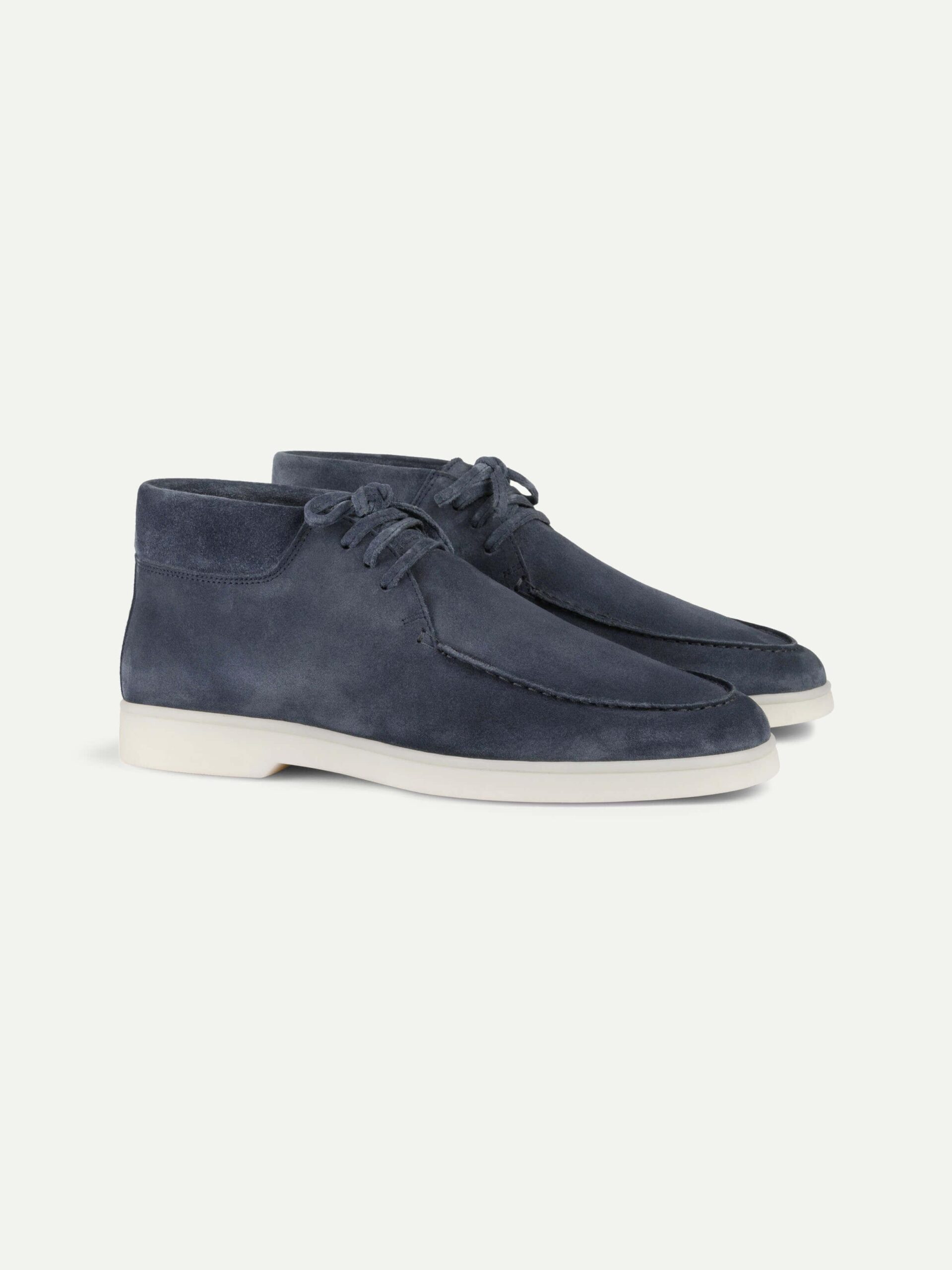 Steel Blue Suede Desert Boots
